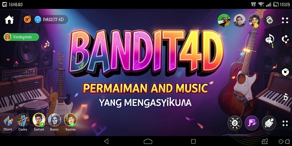 Tampilan gameplay BANDIT4D yang seru dengan berbagai lagu menarik.