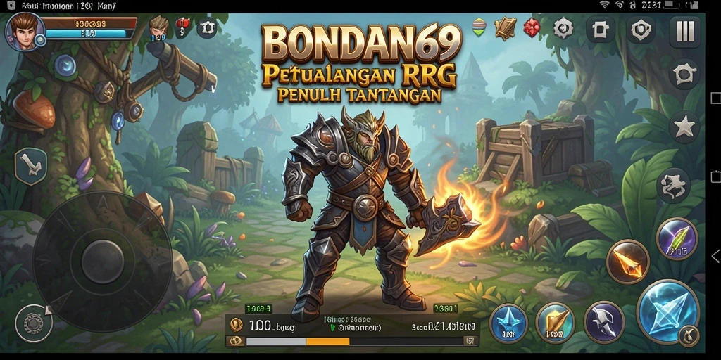 Tangkapan layar utama dari gameplay RPG BONDAN69 yang memukau.