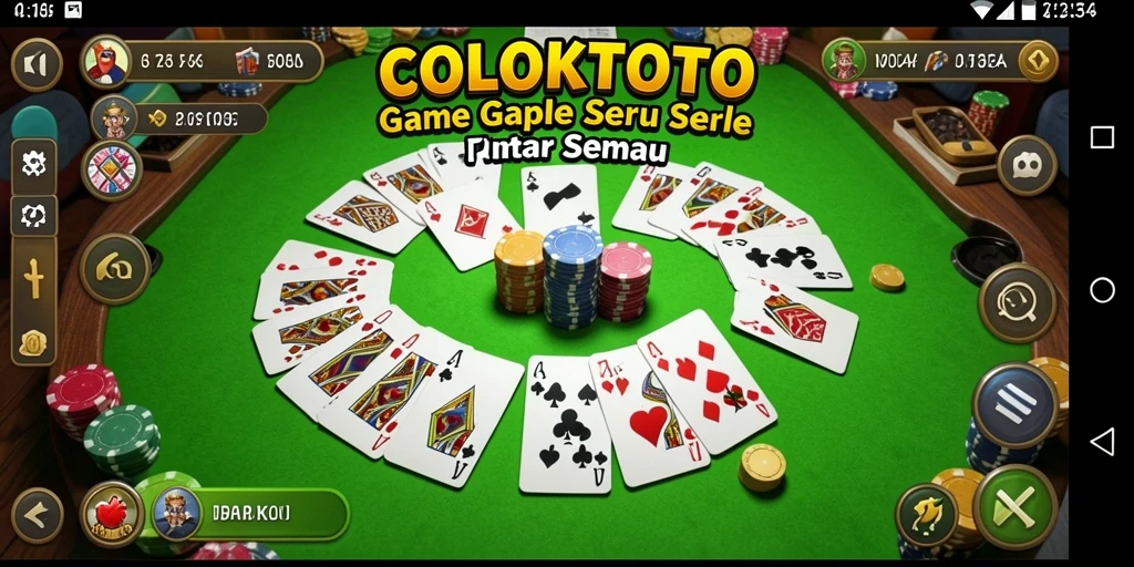 Tampilan gameplay seru COLOKTOTO dalam suasana permainan Gaple.