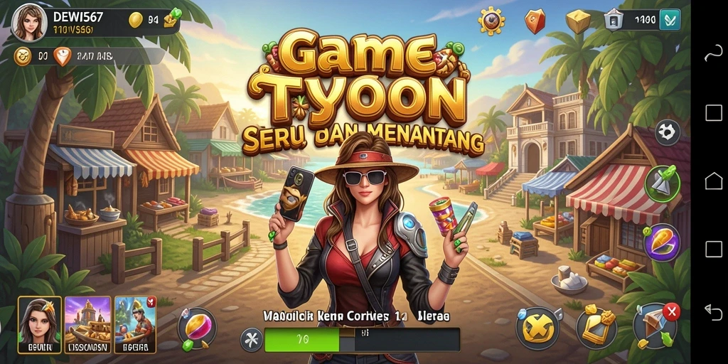 Tampilan gameplay Tycoon DEWI567 yang menarik dan dinamis.