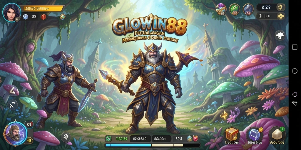 Screenshot dari gameplay GLOWIN88 yang menampilkan petualangan epik di dunia fantastis.