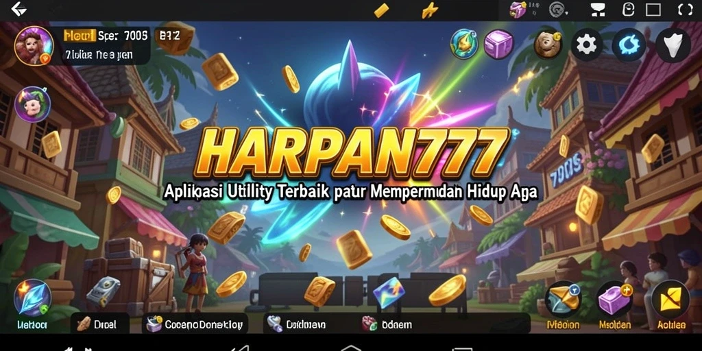 Tampilan utama HARAPAN777 yang menampilkan fitur-fitur Utility.