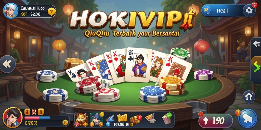 Tangkapan layar HOKIVIP menampilkan keseruan gameplay QiuQiu.