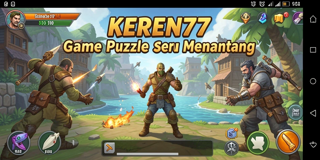 Tampilan gameplay KEREN77 yang penuh tantangan dan keseruan Puzzle.