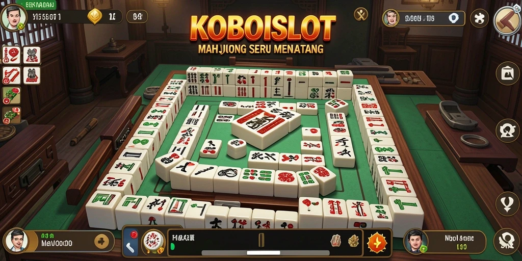 Tampilan gameplay seru dari KOBOISLOT di Mahjong.