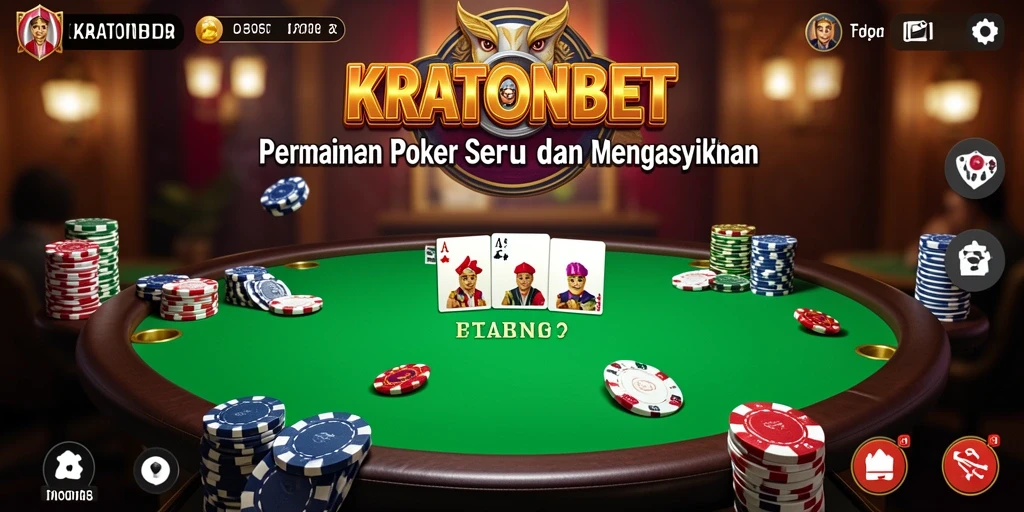 Tampilan screenshot utama KRATONBET yang menampilkan gameplay Poker.