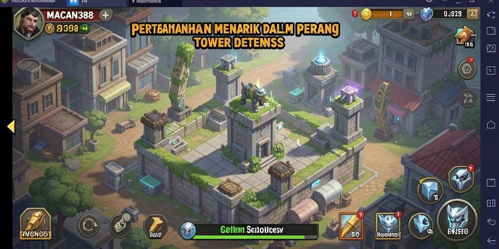 Screenshot gameplay Tower Defense yang menegangkan di MACAN388.