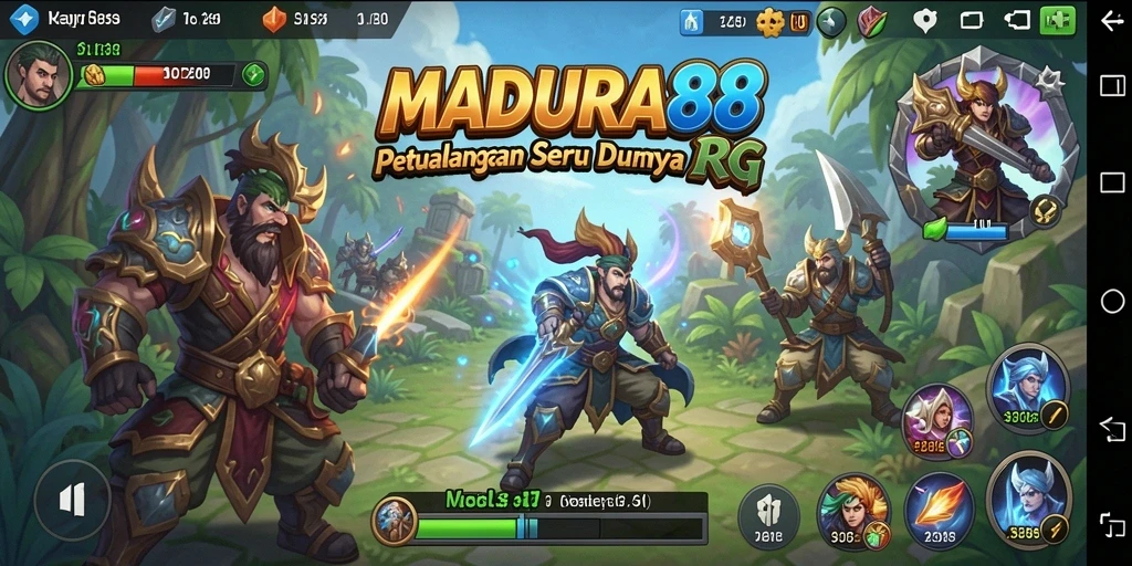 Tampilan menakjubkan dari gameplay RPG di MADURA88.