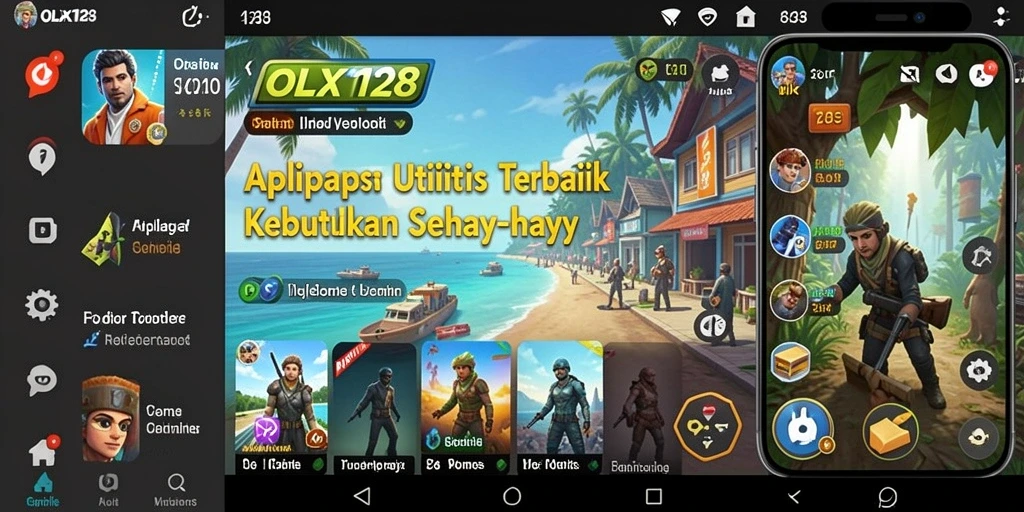 Tampilan antarmuka aplikasi OLX128 yang user-friendly.