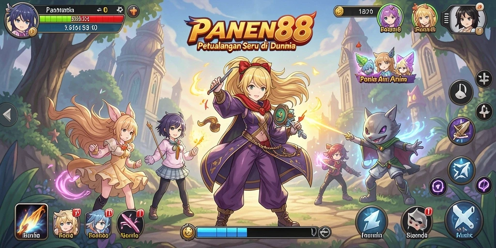 Screenshot menarik menunjukkan aksi dinamis dalam gameplay Anime.