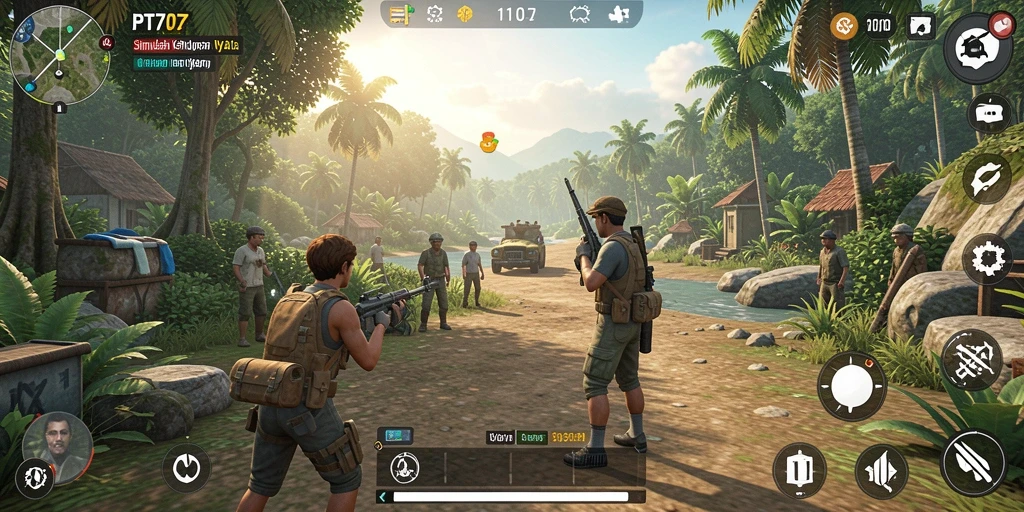 Tampilan gameplay PT707 yang immersif dan interaktif.