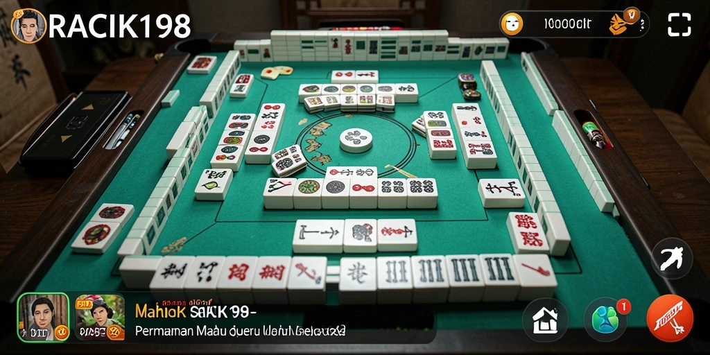Tampilan screenshot gameplay Mahjong yang seru dan menantang.