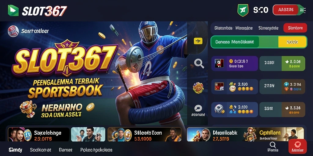 Tampilan aplikasi SLOT367 saat bermain taruhan olahraga.